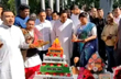 Row over Kamal Nath cutting temple-shaped cake with pic of Lord Hanuman